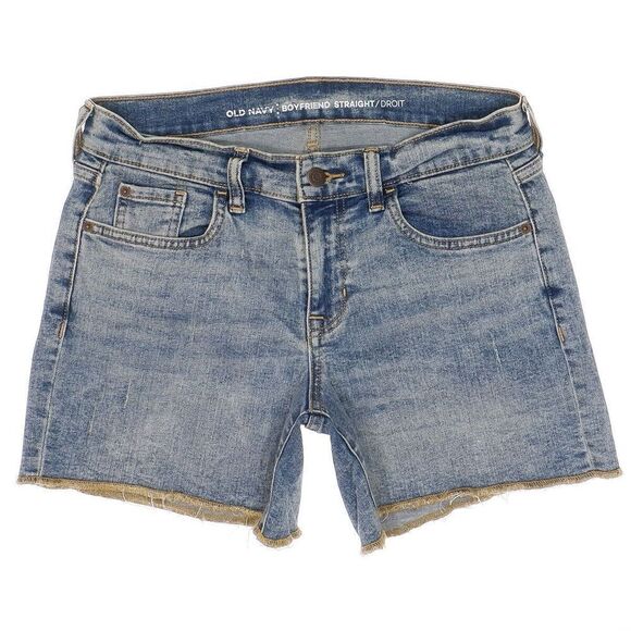 Old Navy Boyfriend Straight Shorts Size 4 Womens Acid Wash Blue Measures W30 - Picture 1 of 5